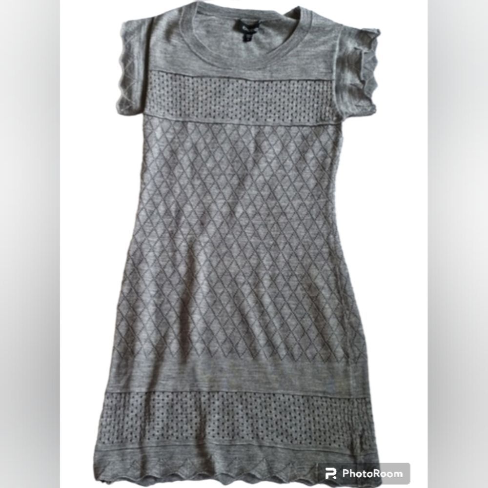 BEBE DRESS EUC GRAY SZ SM